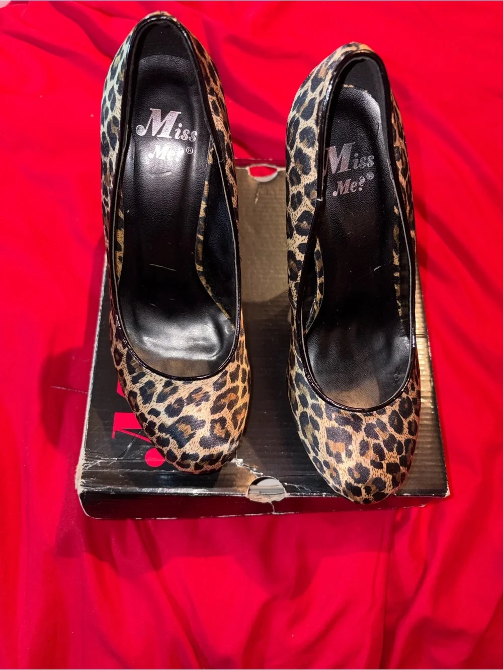 Vintage Y2K miss Me Leopard print Platform Stiletto Pumps size 7.5 NIB